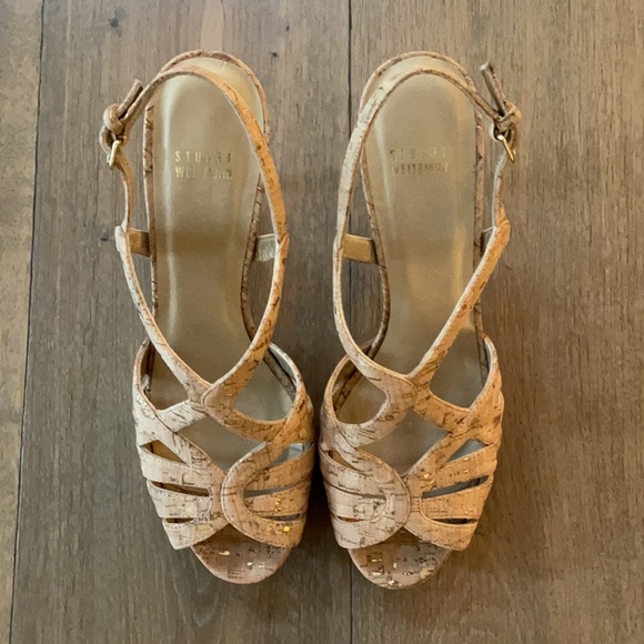 Stuart Weitzman Cork High Heels- Size 9 - Picture 3 of 16